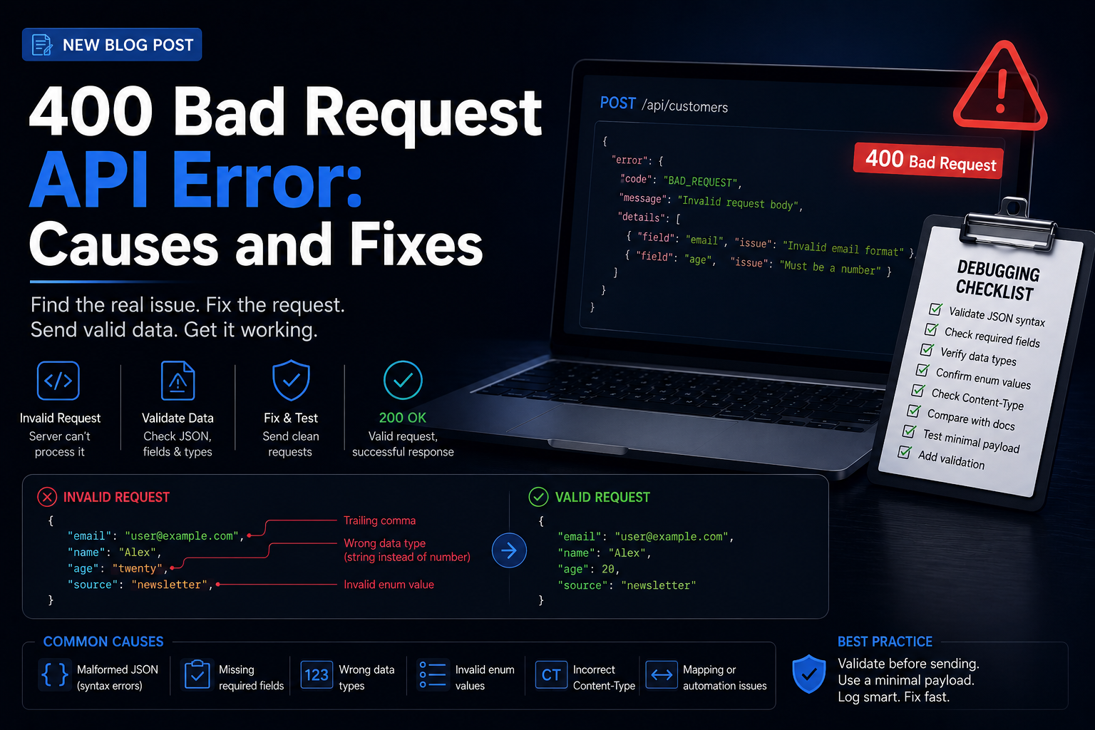 400 Bad Request API Error: Causes and Fixes | EskiLab