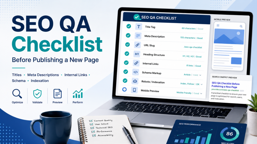 SEO QA Checklist Before Publishing a New Page